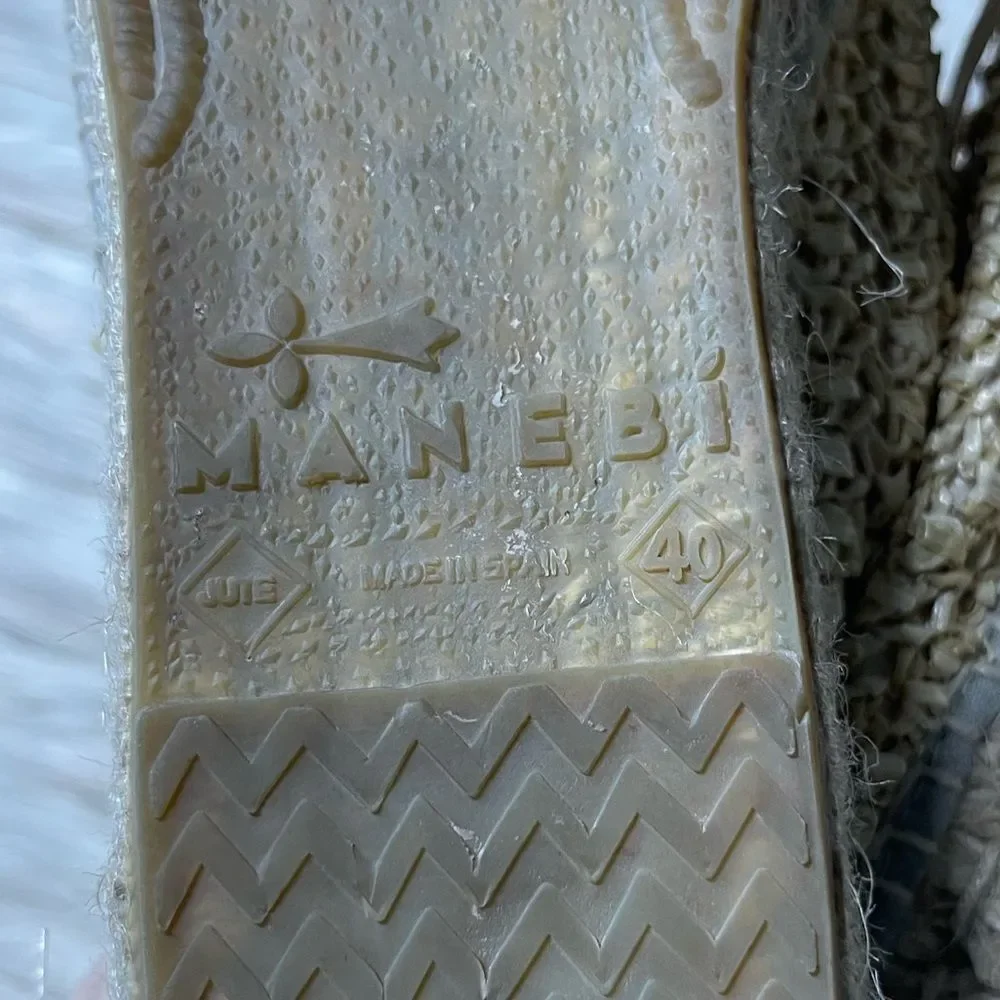 Manebi Raffia Lace-Up Espadrilles